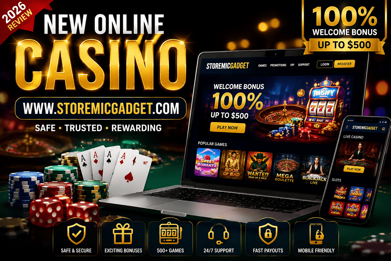 New Online Casino www.storemicgadget.com review with bonuses, games, and secure casino features